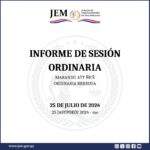 Decisiones adoptadas en la Sesión Ordinaria de fecha 25 de julio de 2024