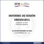 Decisiones Adoptadas en la Sesión Ordinaria de fecha 12 de septiembre de 2024