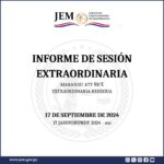 Decisiones adoptadas en Sesión Extraordinaria de fecha 17 de septiembre de 2024