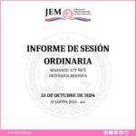 Decisiones adoptadas en la Sesión Ordinaria de fecha 10 de octubre de 2024