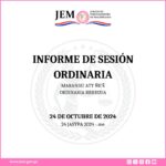 Decisiones adoptadas en la Sesión Ordinaria de fecha 24 de octubre de 2024