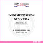 Decisiones adoptadas en la Sesión Ordinaria de fecha 31 de octubre de 2024