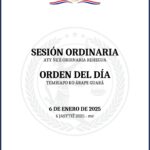 Orden del Día para la Sesión Ordinaria de fecha 6 de febrero de 2025